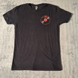 Rock & Roll Hall Of Fame T-Shirt Black Cotton Double-Sided Size Small Cotton